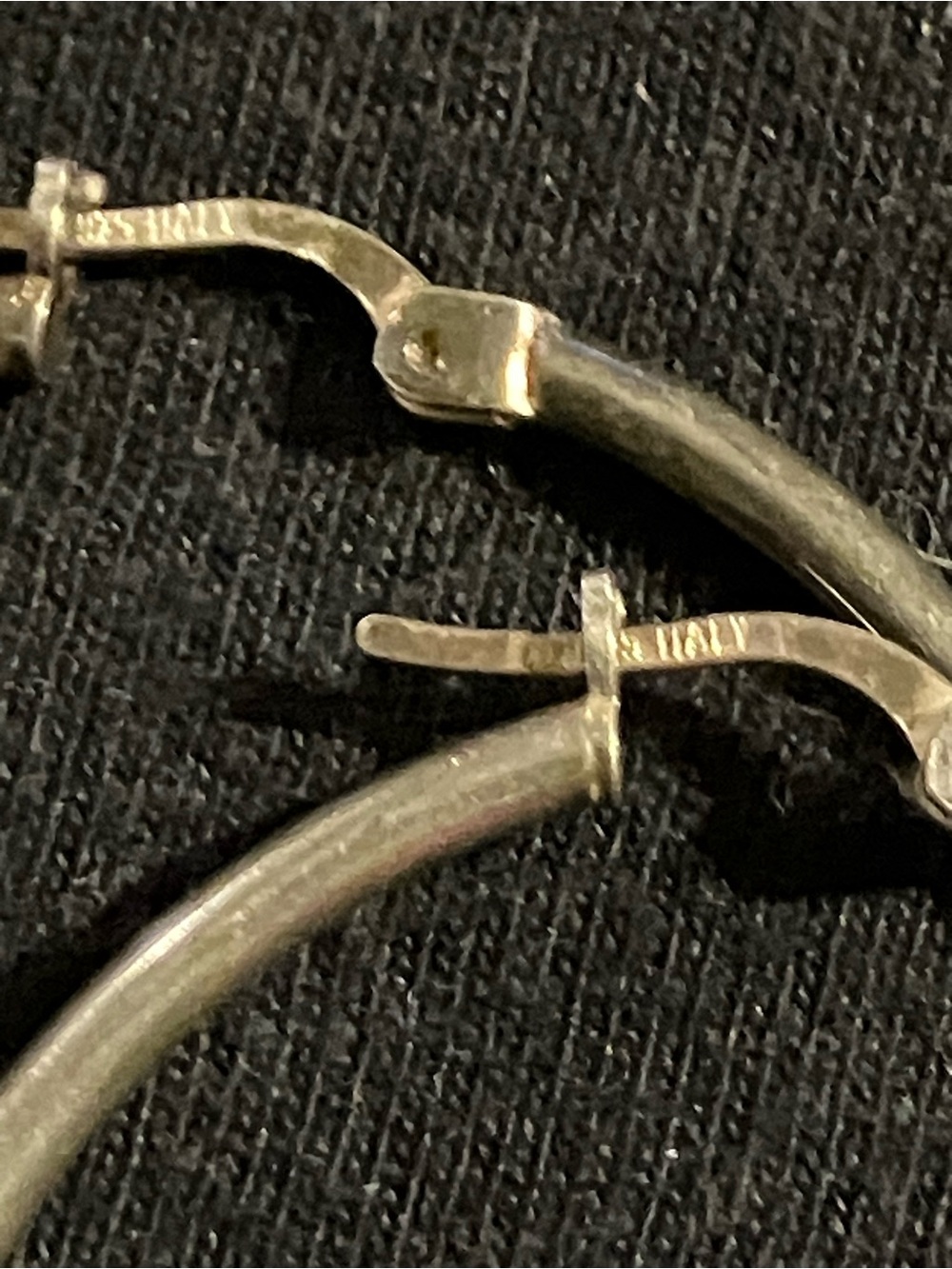 Vintage 925 Italy Sterling Silver Classic Medium Tube Hoop Earrings - Picture 3 of 5